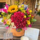 Celebration Hatbox including free gifts candle and Chocolate's